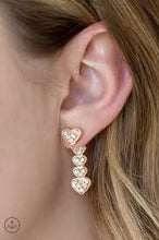 Load image into Gallery viewer, Heartthrob Twinkle Rose Gold Jacket Earrings