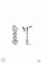 Load image into Gallery viewer, Heartthrob Twinkle White Jacket Earrings