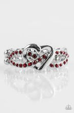 Load image into Gallery viewer, Heavenly Heart  Red Skinny Band Ring