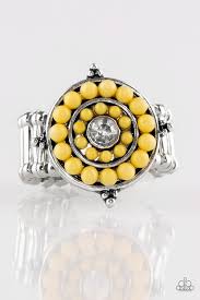 High Tide Pool Party Yellow Ring - Angie's $5.00 Bling