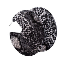 Load image into Gallery viewer, Hit or Hiss Black Acrylic Hoop Earrings - Angie&#39;s $5.00 Bling