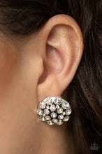 Load image into Gallery viewer, Hollywood Drama White Post Earrings