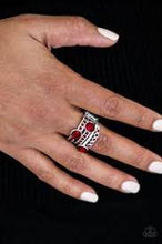 Load image into Gallery viewer, Hollywood Glamour Red Ring - Angie&#39;s $5.00 Bling