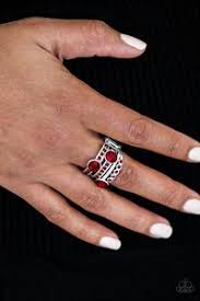 Hollywood Glamour Red Ring - Angie's $5.00 Bling