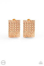 Load image into Gallery viewer, Hollywood Hotshot Gold Clip On Earrings
