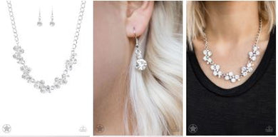 Hollywood Hills White Necklace and Old Hollywood Hills White Bracelet Set - Angie's $5.00 Bling