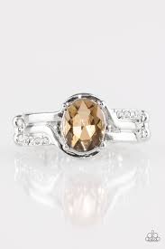 Home is Where the Castle Is Brown Skinny Band Ring