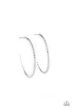 Load image into Gallery viewer, Hoop, Line and Sinker Silver Hoop Earrings