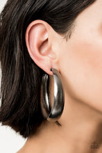 Load image into Gallery viewer, Hoops I Did It Again Black Hoop Earrings