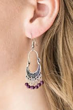 Load image into Gallery viewer, Hopelessly Houston Purple Earrings
