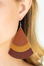 Load image into Gallery viewer, Huge Fanatic Multi/Red Leather Earrings