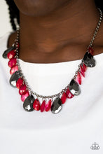 Load image into Gallery viewer, Hurricane Season Red Gunmetal Necklace