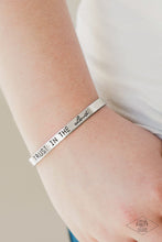 Load image into Gallery viewer, I Put My Trust in You Silver Cuff Bracelet