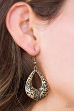 Load image into Gallery viewer, I'll Be Vine Brass Earrings