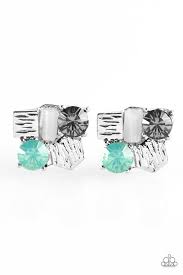 I'll Beam Back Green Post Earrings