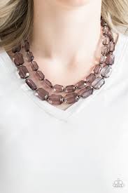Ice Bank Black Acrylic Necklace - Angie's $5.00 Bling