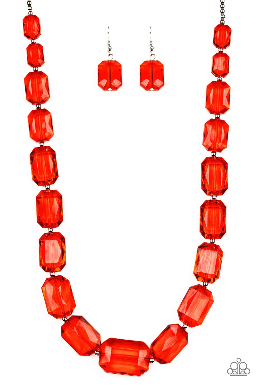 Ice Versa Red Acrylic Necklace