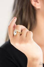 Load image into Gallery viewer, If The Crown Fits Gold Skinny Band Ring