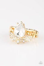 Load image into Gallery viewer, If The Crown Fits Gold Skinny Band Ring
