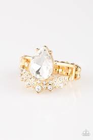 If The Crown Fits Gold Skinny Band Ring