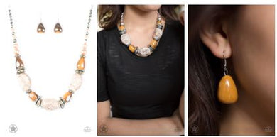 In Good Glazes Peach Blockbuster Necklace - Angie's $5.00 Bling
