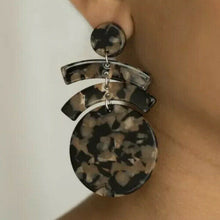 Load image into Gallery viewer, In the Haute Seat Black Acrylic Earrings - Angie&#39;s $5.00 Bling