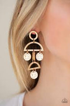 Load image into Gallery viewer, Incan Eclipse Gold Earrings