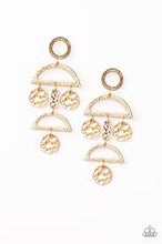 Load image into Gallery viewer, Incan Eclipse Gold Earrings