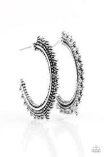 Load image into Gallery viewer, Incan Iridescence Silver Hoop Earrings