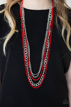 Load image into Gallery viewer, Industrial Vibrance Red Necklace