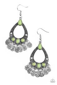 Island Escapade Green Earrings