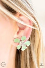 Load image into Gallery viewer, Island Iris Green Clip On Earrings