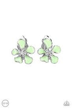 Load image into Gallery viewer, Island Iris Green Clip On Earrings