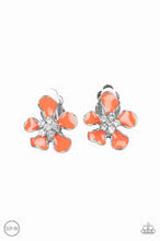 Load image into Gallery viewer, Island Iris Orange Clip On Earrings
