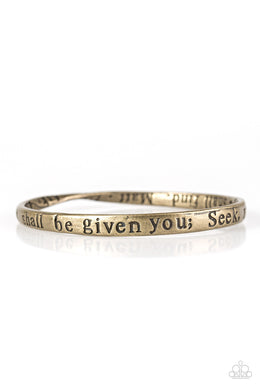 It Shall Be Given Brass Bangle