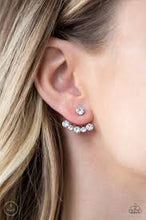 Load image into Gallery viewer, Jeweled Jubilee White Jacket Earrings