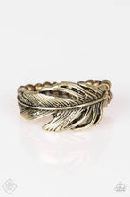 Load image into Gallery viewer, Just Gliding By Brass Skinny Band Ring