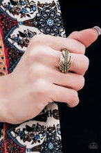 Load image into Gallery viewer, Just Gliding By Brass Skinny Band Ring