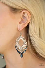 Load image into Gallery viewer, Just Say Noir Blue Earrings