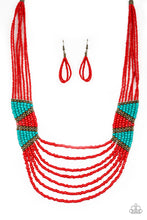 Load image into Gallery viewer, Kickin It Outback Red Seed Bead Necklace