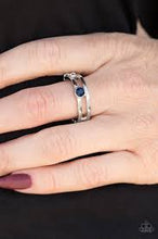 Load image into Gallery viewer, Lead the Line Blue Skinny Band Ring