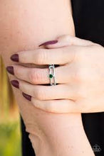 Load image into Gallery viewer, Lead the Line Green Skinny Band Ring