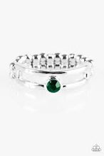 Load image into Gallery viewer, Lead the Line Green Skinny Band Ring