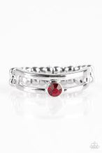 Load image into Gallery viewer, Lead the Line Red Skinny Band Ring