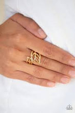 Load image into Gallery viewer, Leaf It All Behind Gold Skinny Band Ring