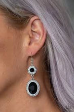 Load image into Gallery viewer, Let It Bedazzle Black Earrings