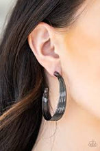 Load image into Gallery viewer, Live Wire Black Hoops