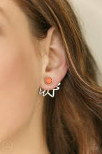 Load image into Gallery viewer, Lotus Breeze Orange Jacket Earrings
