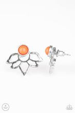 Load image into Gallery viewer, Lotus Breeze Orange Jacket Earrings