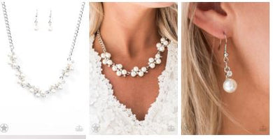 Love Story White Blockbuster Necklace - Angie's $5.00 Bling